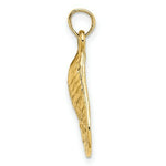 Load image into Gallery viewer, 14K Yellow Gold 2-D Textured &amp; Polished OYSTER SHELL Charm Pendant
