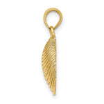 Load image into Gallery viewer, 14K Yellow Gold Textured 2-D Clam Shell Charm Pendant
