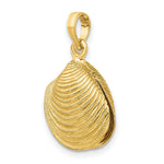Load image into Gallery viewer, 14K Yellow Gold 3-D Textured Clam Shell Charm Pendant
