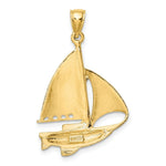 Load image into Gallery viewer, 14K Yellow Gold Polished Sailboat Charm Pendant
