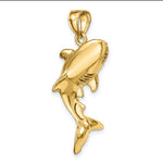 Load image into Gallery viewer, 14K Yellow Gold 3-D Polished Shark Charm Pendant
