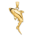 Load image into Gallery viewer, 14K Yellow Gold 3-D Polished Shark Charm Pendant
