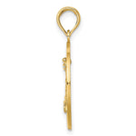 Load image into Gallery viewer, 14K Yellow Gold SAINT AUGUSTINE Round Frame With Lighthouse Charm Pendant
