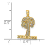 Load image into Gallery viewer, 14K Yellow Gold NAPLES Under Palm Tree Charm Pendant
