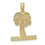 Load image into Gallery viewer, 14K Yellow Gold NAPLES Under Palm Tree Charm Pendant
