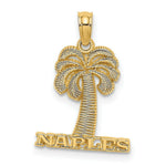 Load image into Gallery viewer, 14K Yellow Gold NAPLES Under Palm Tree Charm Pendant
