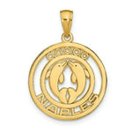 Load image into Gallery viewer, 14K Yellow Gold Naples Dolphins Pendant
