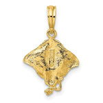 Load image into Gallery viewer, 14K Yellow Gold 2-D Stingray Charm Pendant

