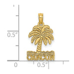 Load image into Gallery viewer, 14K Yellow Gold CANCUN UNDER PALM TREE Charm Pendant
