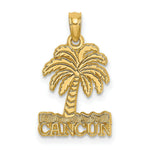 Load image into Gallery viewer, 14K Yellow Gold CANCUN UNDER PALM TREE Charm Pendant
