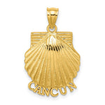 Load image into Gallery viewer, 14K Yellow Gold 2-D Cancun Under Scallop Shell Charm Pendant
