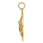 Load image into Gallery viewer, 14K Yellow Gold BONAIRE On Round Frame With Conch Shell Charm Pendant
