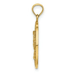 Load image into Gallery viewer, 14K Yellow Gold TURKS &amp; CAICOS On Round Frame With Crab Charm Pendant
