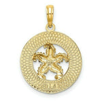 Load image into Gallery viewer, 14K Yellow Gold CAPE COD ON ROUND FRAME With Starfish Charm Pendant
