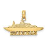 Load image into Gallery viewer, 14K Yellow Gold 2-D Bahamas Cruise Ship Charm Pendant
