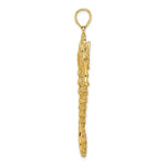 Load image into Gallery viewer, 14K Yellow Gold Textured 3-D SeaHorse Charm Pendant
