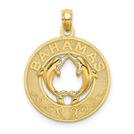 Load image into Gallery viewer, 14K Yellow Gold Bahamas Frame Dolphin Charm Pendant
