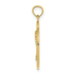 Load image into Gallery viewer, 14K Yellow Gold Key West On Round Frame With Palm Tree Charm Pendant
