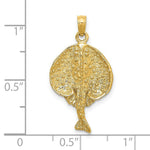Load image into Gallery viewer, 14K Yellow Gold 2-D Round Stingray Charm Pendant

