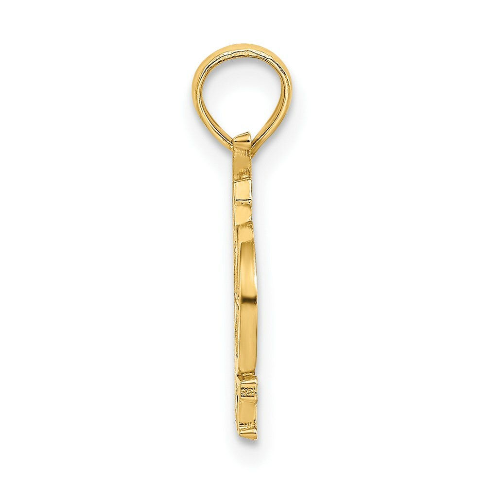 14K Yellow Gold Key West Under Bicycle Charm Pendant