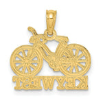 Load image into Gallery viewer, 14K Yellow Gold Key West Under Bicycle Charm Pendant
