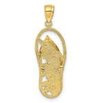 Load image into Gallery viewer, 14K Yellow Gold Polished Dolphin Flip-Flop Charm Pendant
