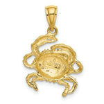 Load image into Gallery viewer, 14K Yellow Gold 2-D Crab Charm Pendant
