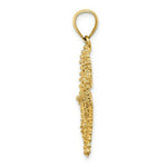 Load image into Gallery viewer, 14K Yellow Gold 2-D Starfish With Small HOLES Charm Pendant

