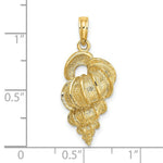 Load image into Gallery viewer, 14K Yellow Gold 2-D Precious Wentletrap Shell Charm Pendant
