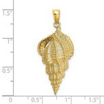 Load image into Gallery viewer, 14K Yellow Gold 2-D COMMON WENTLETRAP SHELL Charm Pendant
