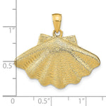Load image into Gallery viewer, 14K Yellow Gold 2-D CLAM SHELL Charm Pendant
