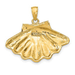Load image into Gallery viewer, 14K Yellow Gold 2-D CLAM SHELL Charm Pendant
