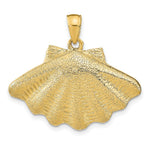 Load image into Gallery viewer, 14K Yellow Gold 2-D CLAM SHELL Charm Pendant
