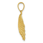 Load image into Gallery viewer, 14K Yellow Gold 2-D SHELL Charm Pendant
