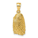 Load image into Gallery viewer, 14K Yellow Gold 2-D SHELL Charm Pendant

