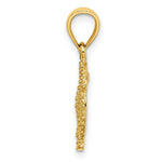Load image into Gallery viewer, 14K Yellow Gold 2-D SAND DOLLAR With Star Charm Pendant
