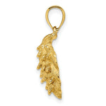 Load image into Gallery viewer, 14K Yellow Gold 2-D TextureD OYSTER SHELL Charm Pendant
