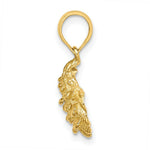 Load image into Gallery viewer, 14K Yellow Gold 2-D Textured Oyster Shell Charm Pendant
