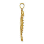 Load image into Gallery viewer, 14K Yellow Gold 2-D Textured SeaHorse Charm Pendant
