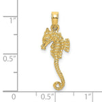 Load image into Gallery viewer, 14K Yellow Gold 3-D Textured With Thin Tail Charm Pendant
