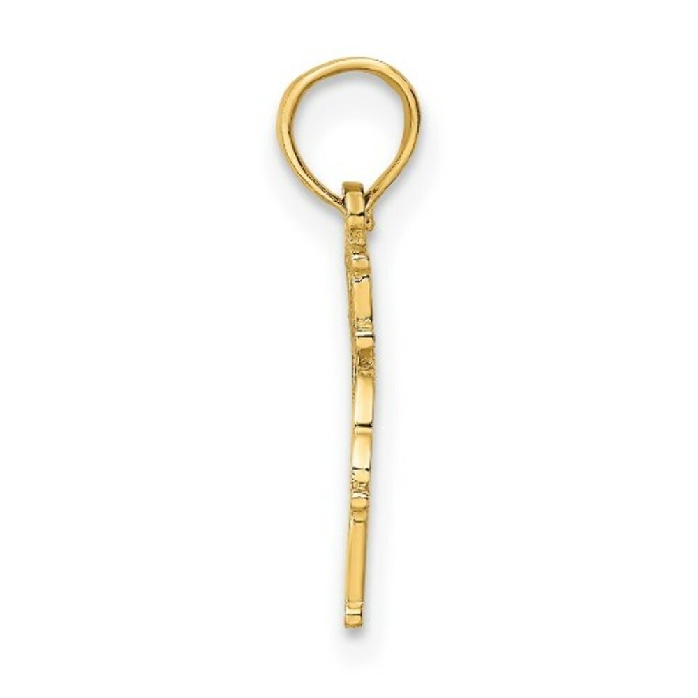 14K Yellow Gold I HEART DolphinS With Dolphin Charm Pendant