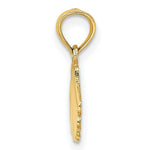Load image into Gallery viewer, 14K Yellow Gold Polished and Engraved Shell Charm Pendant
