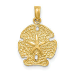 Load image into Gallery viewer, 14K Yellow Gold Polished Sand Dollar Charm Pendant
