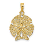 Load image into Gallery viewer, 14K Yellow Gold Textured SAND DOLLAR Charm Pendant
