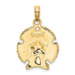 Load image into Gallery viewer, 14K Yellow Gold Textured SAND DOLLAR Charm Pendant
