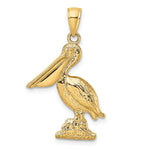 Load image into Gallery viewer, 14K Yellow Gold 3-D Pelican Standing Charm Pendant
