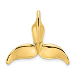 Load image into Gallery viewer, 14K Yellow Gold 3-D Polished and Engraved Whale Tail Charm Pendant

