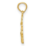 Load image into Gallery viewer, 14K Yellow Gold Textured Mini Double Starfish &amp; Coral Charm Pendant
