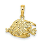 Load image into Gallery viewer, 14K Yellow Gold Polished and Engraved Fish Charm Pendant
