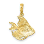 Load image into Gallery viewer, 14K Yellow Gold Textured FISH Charm Pendant
